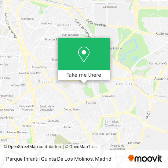 Parque Infantil Quinta De Los Molinos map