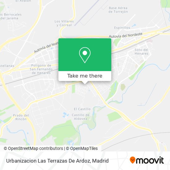 Urbanizacion Las Terrazas De Ardoz map