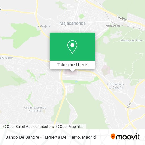 Banco De Sangre - H.Puerta De Hierro map