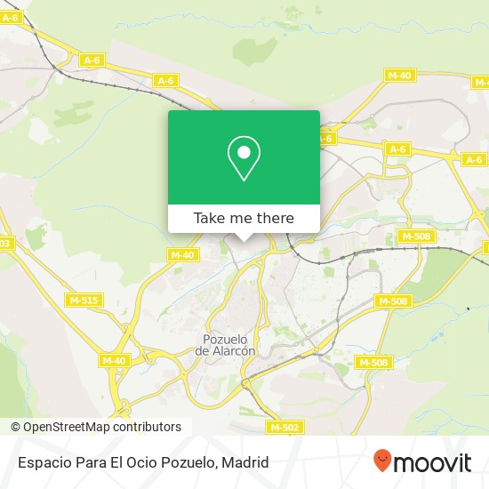 Espacio Para El Ocio Pozuelo map