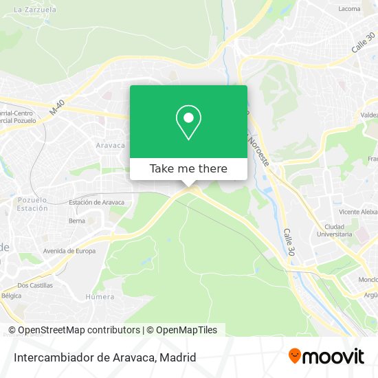 Intercambiador de Aravaca map