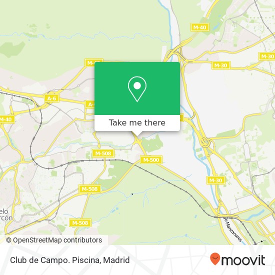 Club de Campo. Piscina map