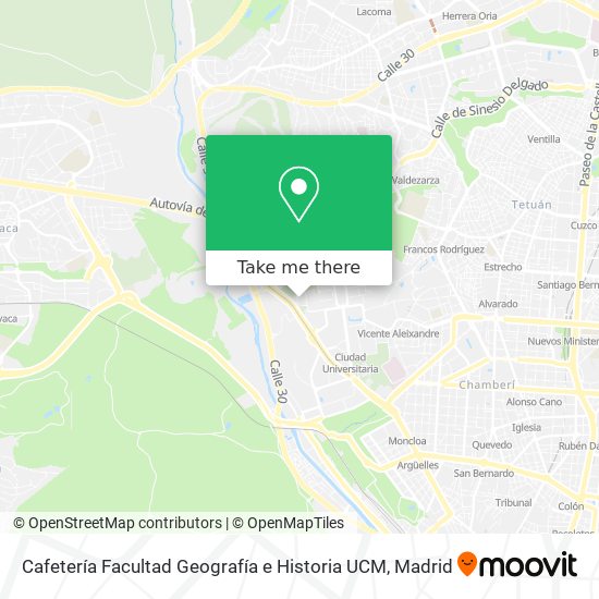 Cafetería Facultad Geografía e Historia UCM map