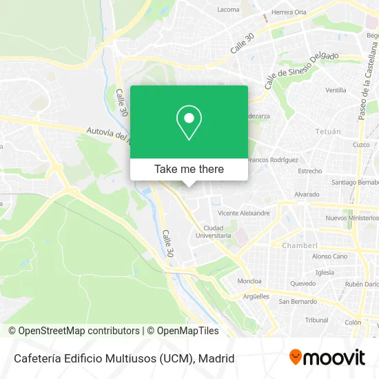 Cafetería Edificio Multiusos (UCM) map