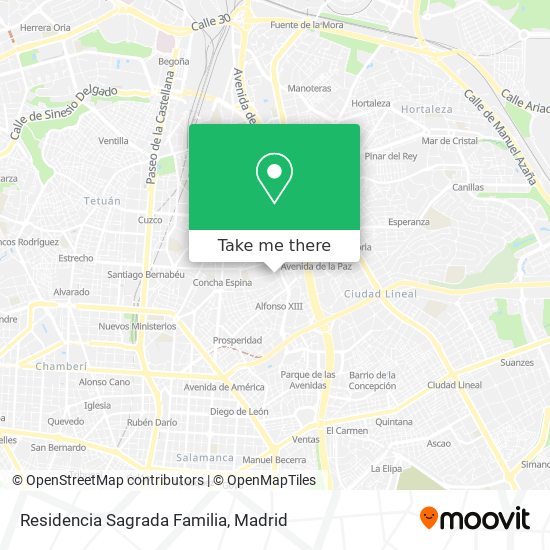 mapa Residencia Sagrada Familia