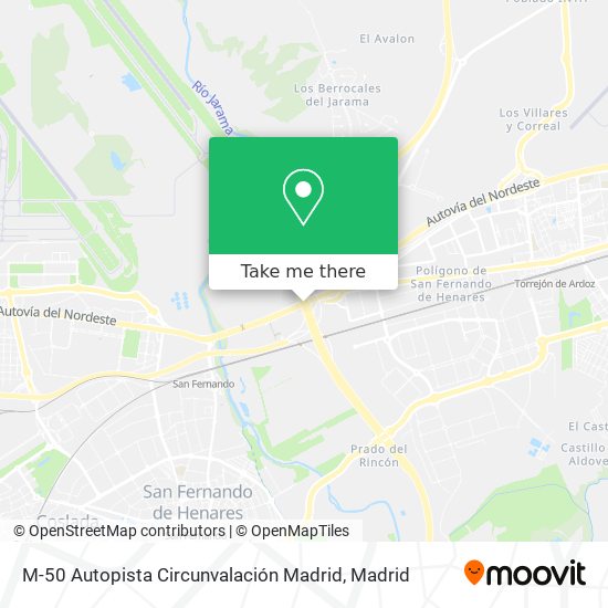 mapa M-50 Autopista Circunvalación Madrid