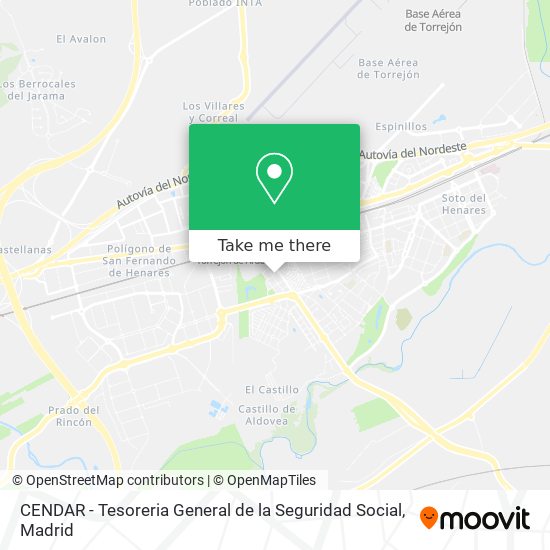 CENDAR - Tesoreria General de la Seguridad Social map