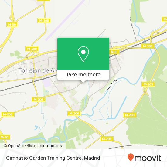 mapa Gimnasio Garden Training Centre