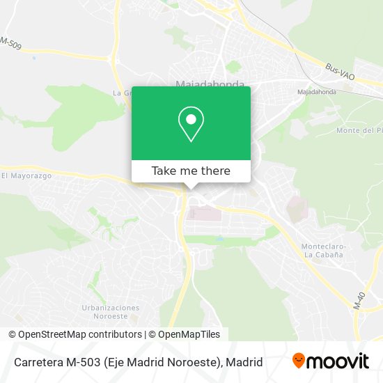 Carretera M-503 (Eje Madrid Noroeste) map