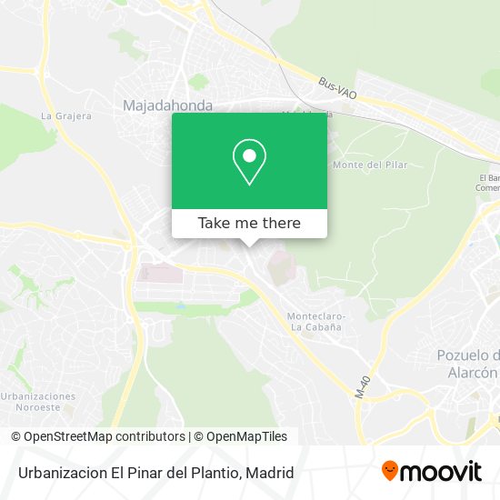 mapa Urbanizacion El Pinar del Plantio