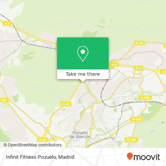 Infinit Fitness Pozuelo map