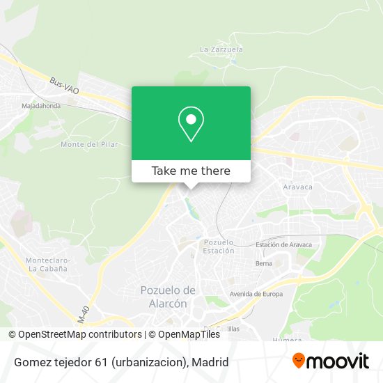 mapa Gomez tejedor 61 (urbanizacion)