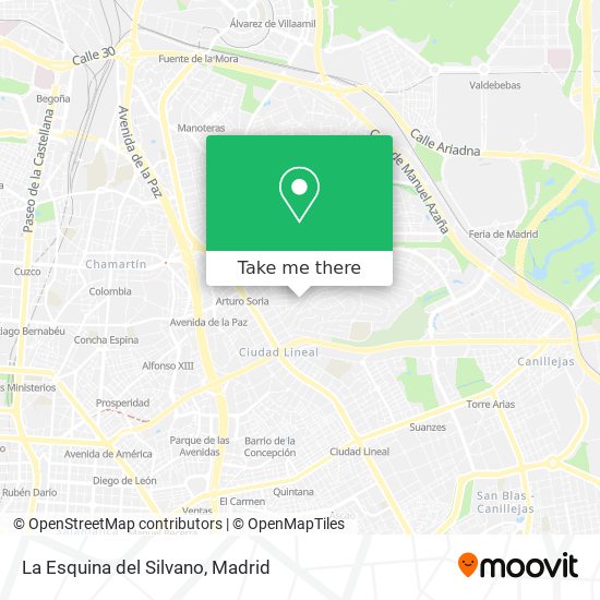 La Esquina del Silvano map