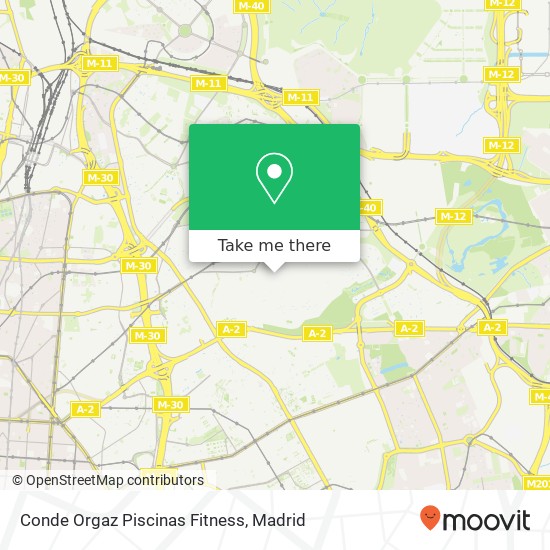 Conde Orgaz Piscinas Fitness map