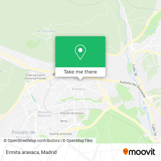 Ermita aravaca map