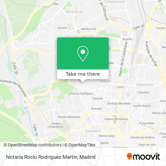 mapa Notaría Rocío Rodríguez Martín