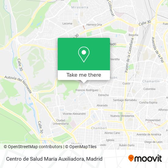 mapa Centro de Salud María Auxiliadora