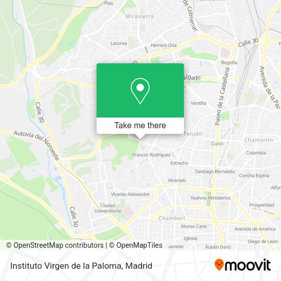 Instituto Virgen de la Paloma map