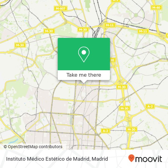 mapa Instituto Médico Estético de Madrid