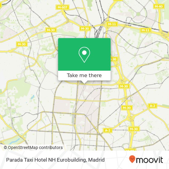 mapa Parada Taxi Hotel NH Eurobuilding