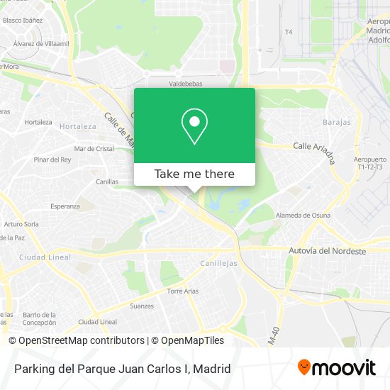 Parking del Parque Juan Carlos I map