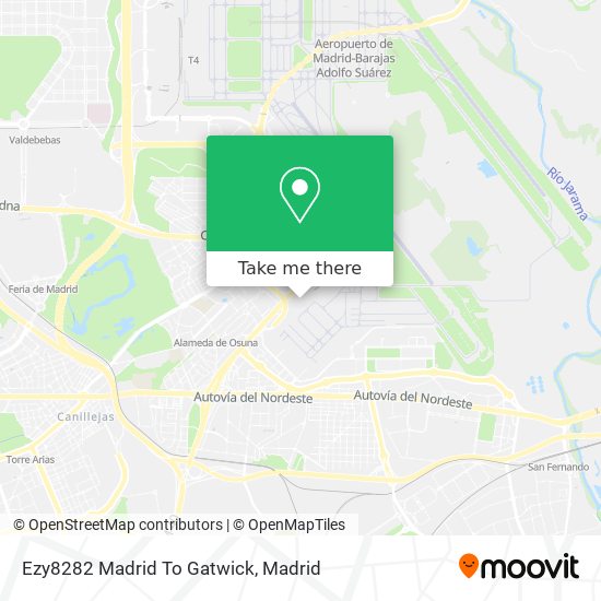 mapa Ezy8282 Madrid To Gatwick