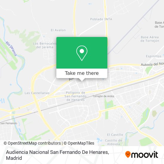mapa Audiencia Nacional San Fernando De Henares