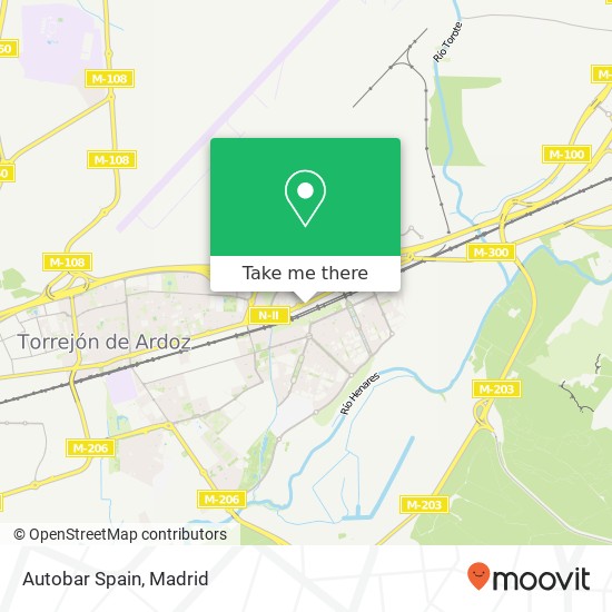 Autobar Spain map