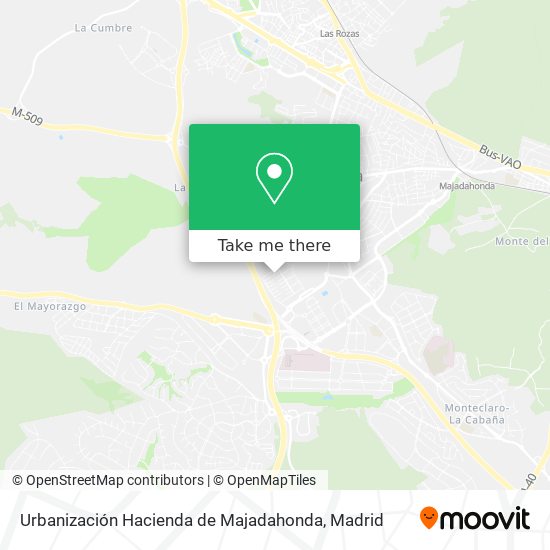 mapa Urbanización Hacienda de Majadahonda