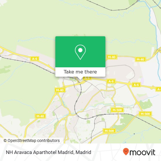 mapa NH Aravaca Aparthotel Madrid