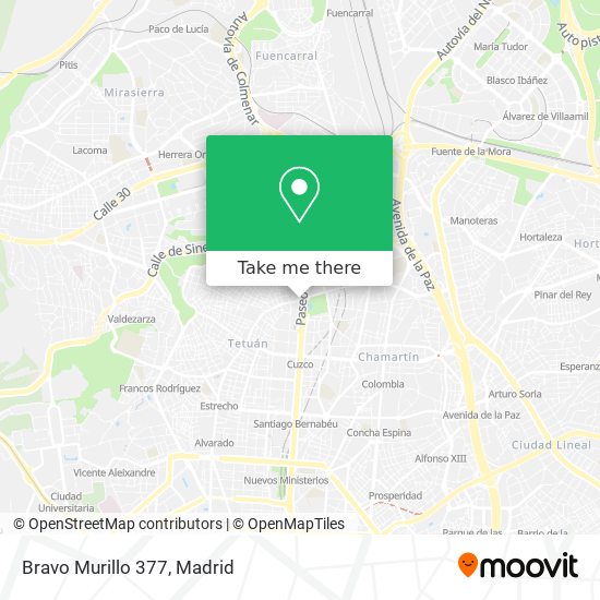 Bravo Murillo 377 map