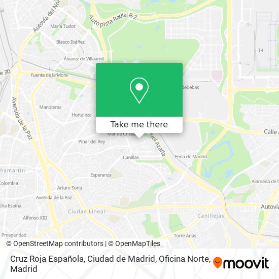 Cruz Roja Española, Ciudad de Madrid, Oficina Norte map