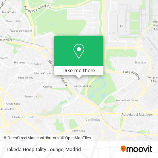 Takeda Hospitality Lounge map