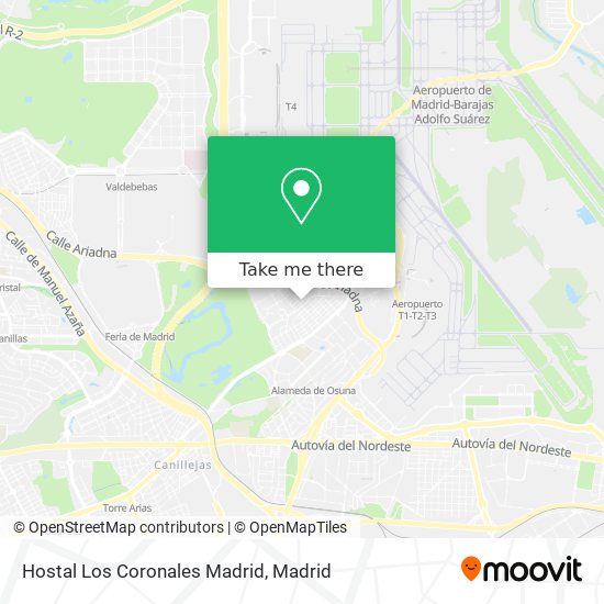 Hostal Los Coronales Madrid map
