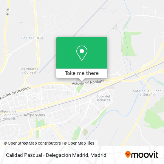 Calidad Pascual - Delegación Madrid map