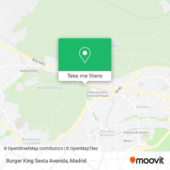Burger King Sexta Avenida map