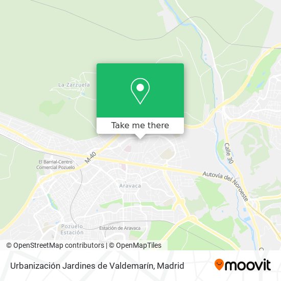 Urbanización Jardines de Valdemarín map