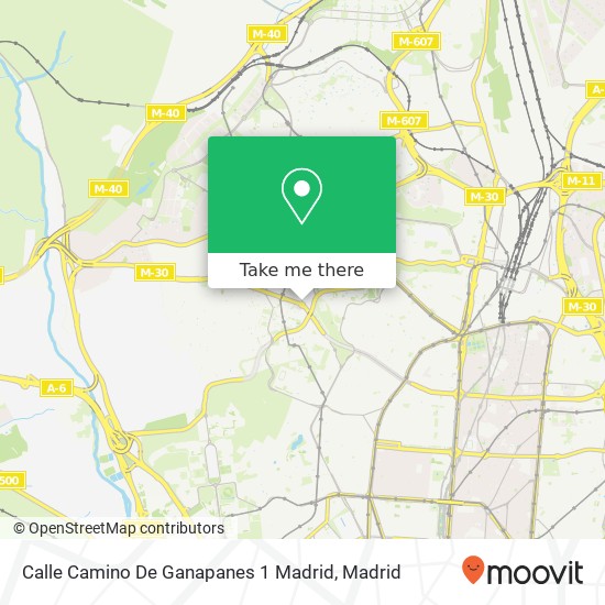 mapa Calle Camino De Ganapanes 1 Madrid