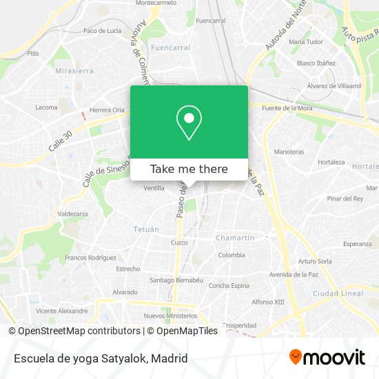 Escuela de yoga Satyalok map
