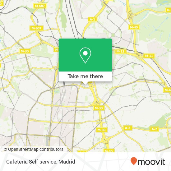 Cafetería Self-service map