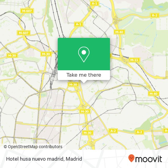 Hotel husa nuevo madrid map