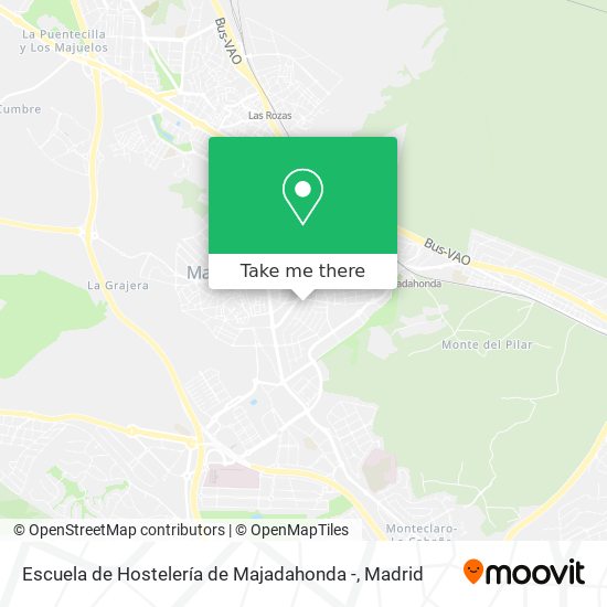 mapa Escuela de Hostelería de Majadahonda -