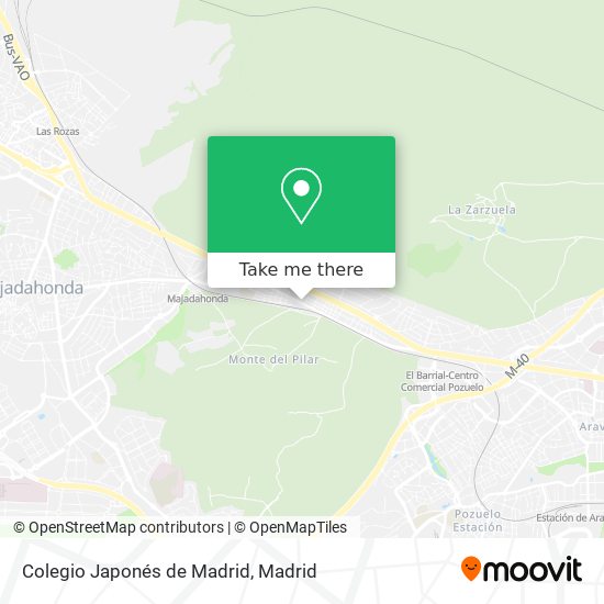 mapa Colegio Japonés de Madrid