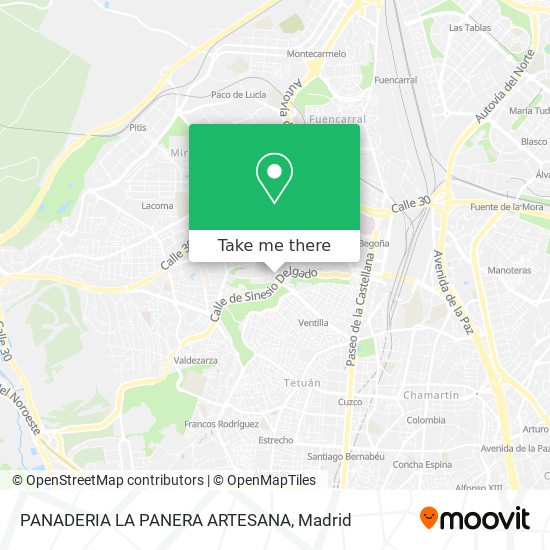 mapa PANADERIA LA PANERA ARTESANA