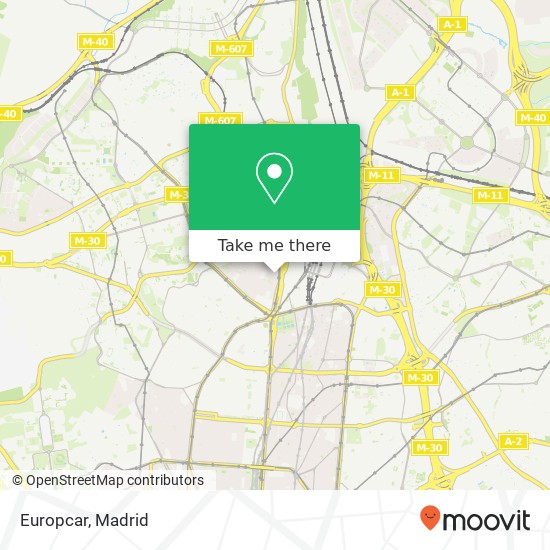 mapa Europcar