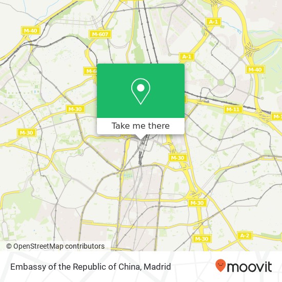 Embassy of the Republic of China map
