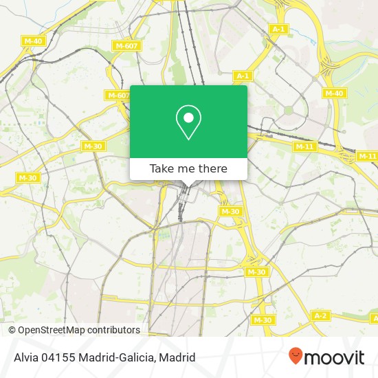 mapa Alvia 04155 Madrid-Galicia