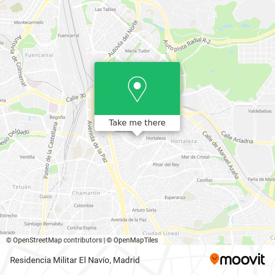 Residencia Militar El Navío map