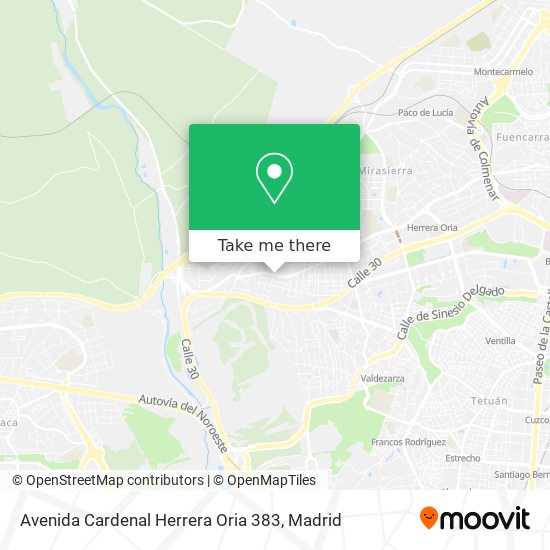 Avenida Cardenal Herrera Oria 383 map