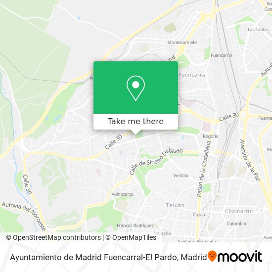 mapa Ayuntamiento de Madrid Fuencarral-El Pardo